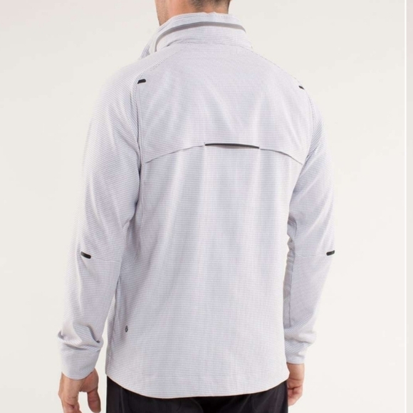 Lululemon Sprint Jacket II Houndstooth Swift White Silver Slate Size L - Picture 11 of 16